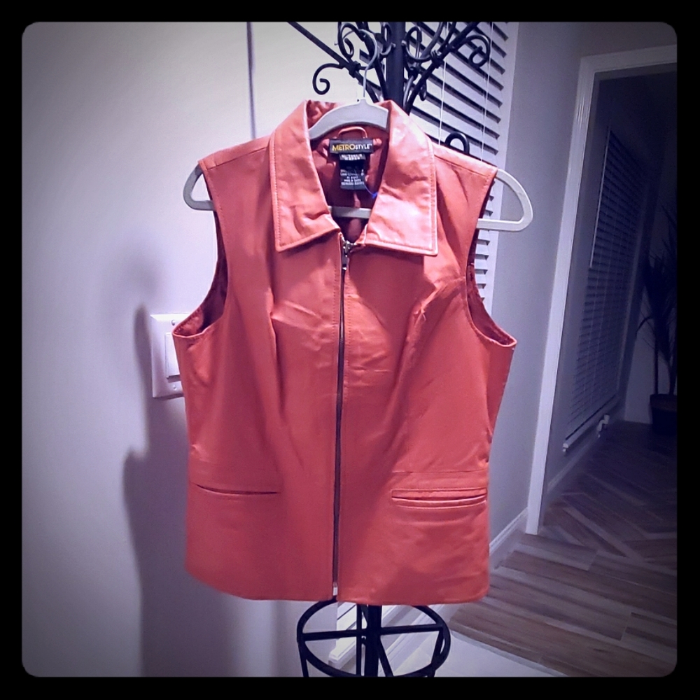 Sleeveless Leather vest